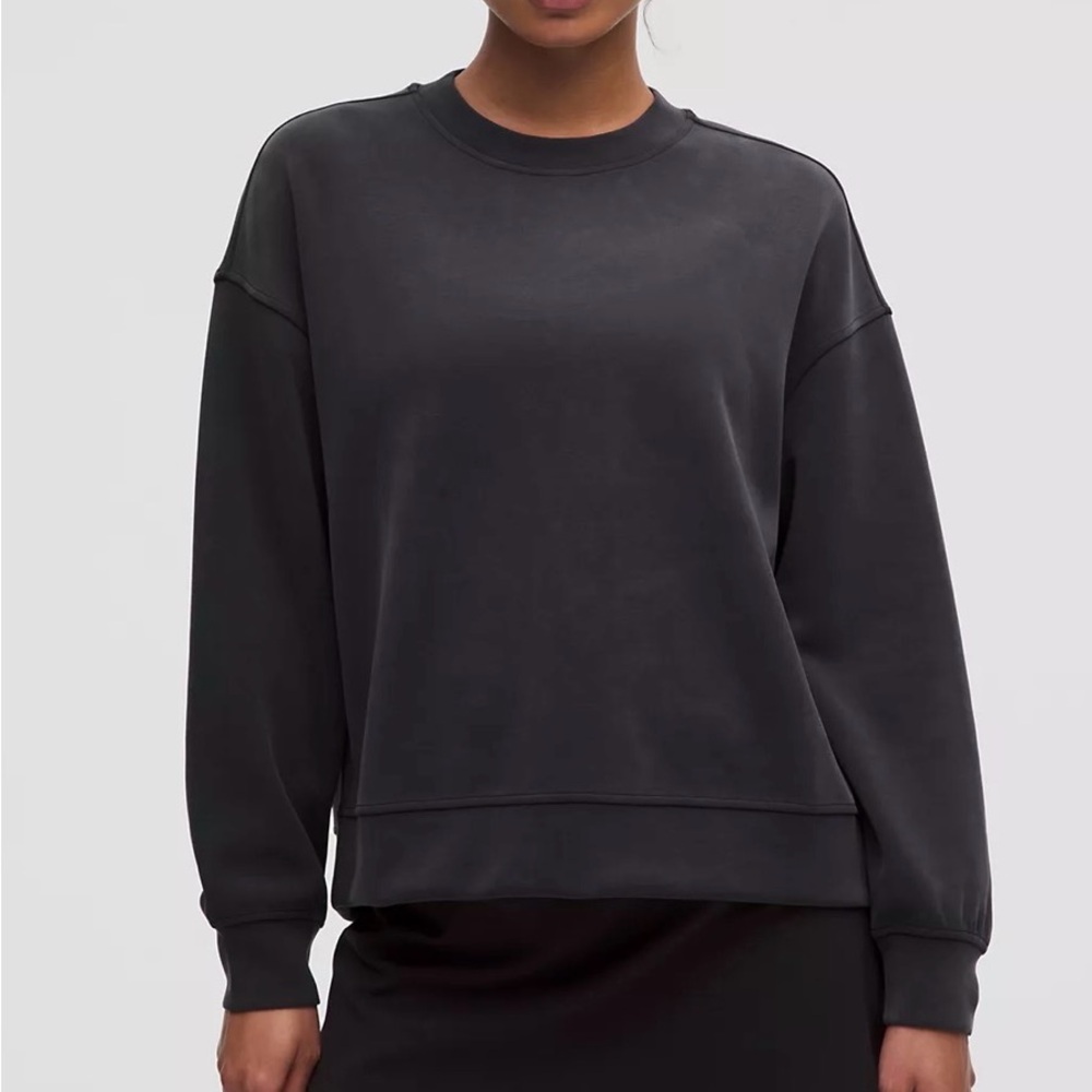 Lululemon Green Crewneck Cropped Sweatshirt (softstreme)